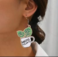 Image 2 of Coffee & Plants Earrings