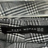 Image 6 of ZARA gray plaid crop pants