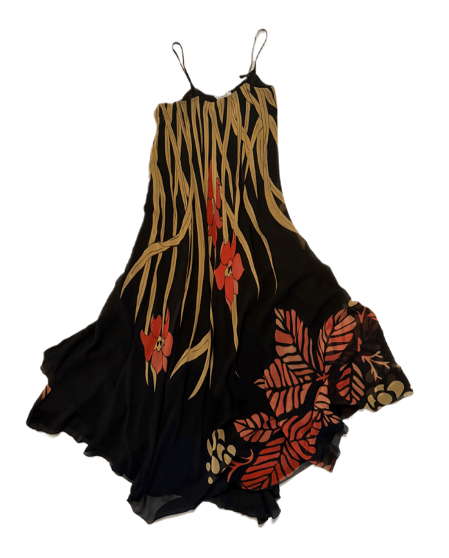 Chloé Lagerfeld silk galaxy dress maxi bohemian gown 