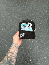 Image 6 of PINK BRIM BLACK CORDUROY PHILADELPHIA PHILLIES CUSTOM FITTED CAP