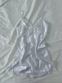 Image 3 of White romantic slip dress // S