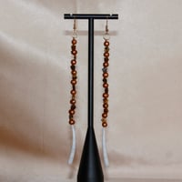 Image 1 of Brown Pearl Dentalium drops