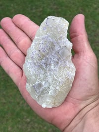 Image 16 of QR Code Fluorite On Druzy Quartz Matrix Specimen| Guizhou China #3065