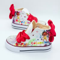 Image 4 of Cocomelon Cartoon Toddler Girls Custom Canvas Shoes