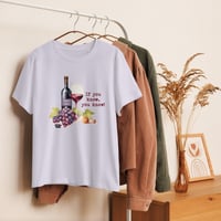 Image 4 of Women’s organic ribbed neck t-shirt PINOT NOIR not just any red