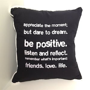 Image of "Be Positive" Printed Cushion
