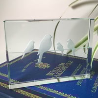 Image 4 of Birds On A Wire Glass Block