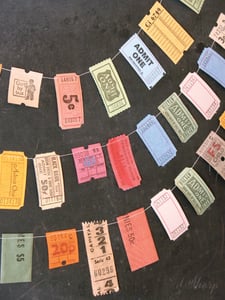 Image of Vintage Ticket Garland