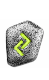 Image 1 of 1 oz Silver Piece - Germania Mint Fluorescent Rune: Jera