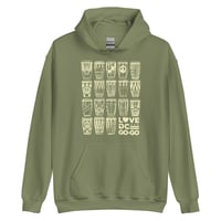 Image 4 of LOVE DC GOGO "CONGO PATTERNS" Unisex Hoodie Bone Text (see color options)