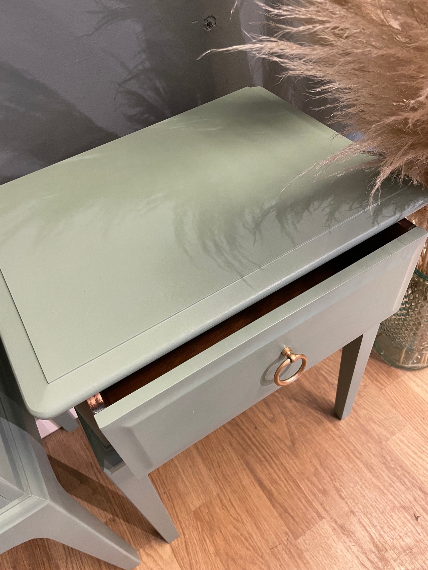 Image of Stunning Green stag bedside tables 