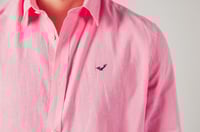 Image 4 of Camisa de lino rosa