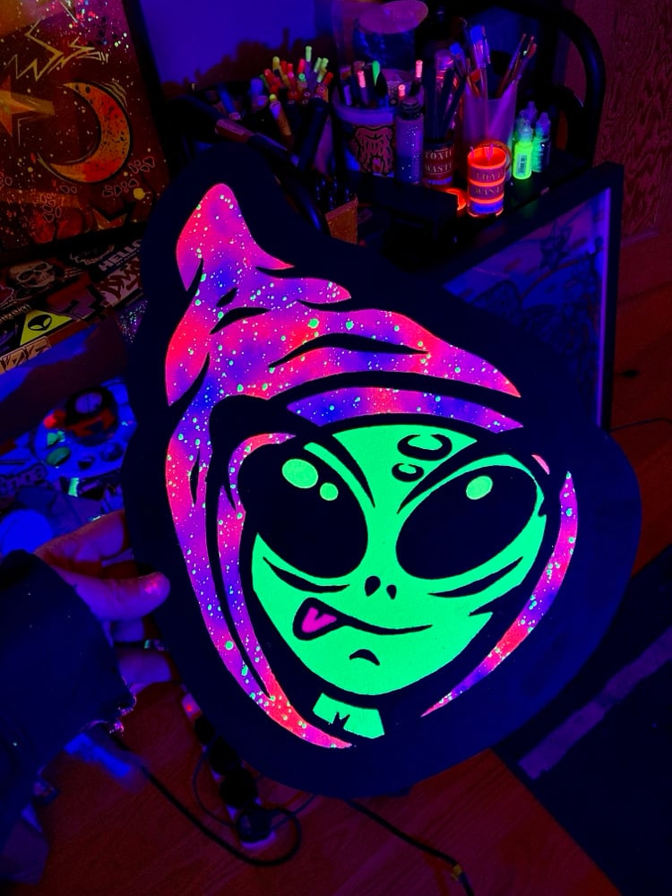 Image of 👽 HOODED AL WOODCUT 5 👽