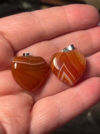 Carnelian heart pendant 