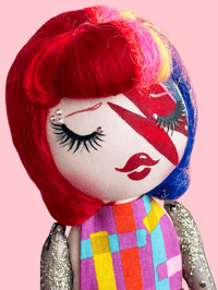 Image 1 of BOWIE INSPIRED MEDIUM ART DOLL 2