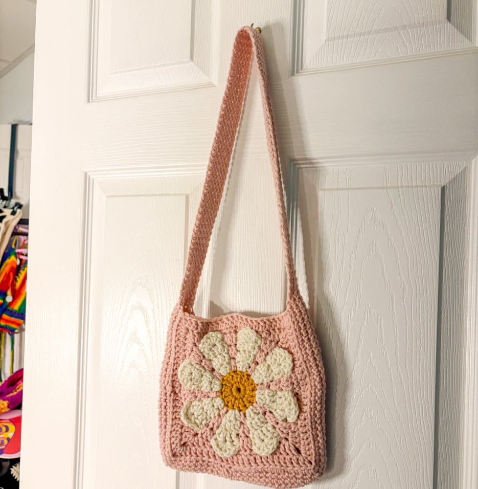 Image of Baby Pink Daisy Mini Bag
