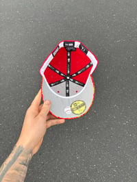 Image 6 of MULTI TONE RED GOYARDINE CINCINNATI REDS CUSTOM FITTED CAP