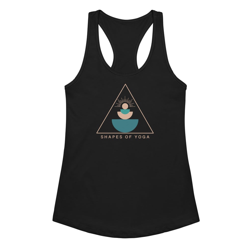 Women’s fitted racerback tank top - Shapes of Yoga