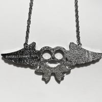 Image 3 of musical angel brass knuckle necklace *black*