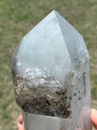 Image 13 of Large Included Quartz Point With Golden Rutile Madagascar #2700 
