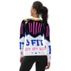 BOSSFITTED White Neon Pink Blue and Black Women's Compression Shirt