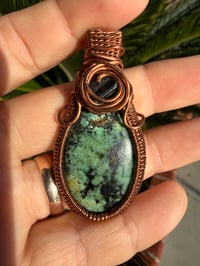 Image 2 of Turquoise & tourmaline 