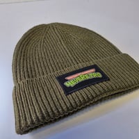 Image 1 of 4eveRetro Mutant Patch Knitted Beanie Hat