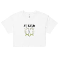 Image 2 of Be Kind Bunny Lily of Valley Crop Top, Cute Bunny Crop Top