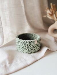 Image 3 of Minimalist Diagonal Crochet Interior Basket