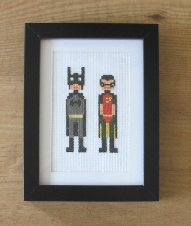 Image of Batman and Robin Cross Stitch