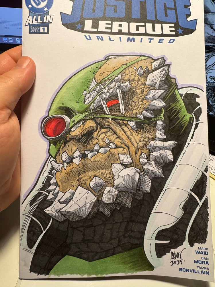 Image of Justice League Unlimited 1 sketch cover Doomsday