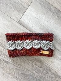 Fleurish Red & Grey Ear Warmer