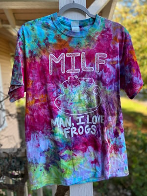 Image of MEDIUM MILF Man I Love Frogs Tie Dye Shirt 5