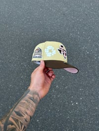 Image 6 of PINK BRIM MULTI TONE TEXAS RANGERS CUSTOM FITTED CAP