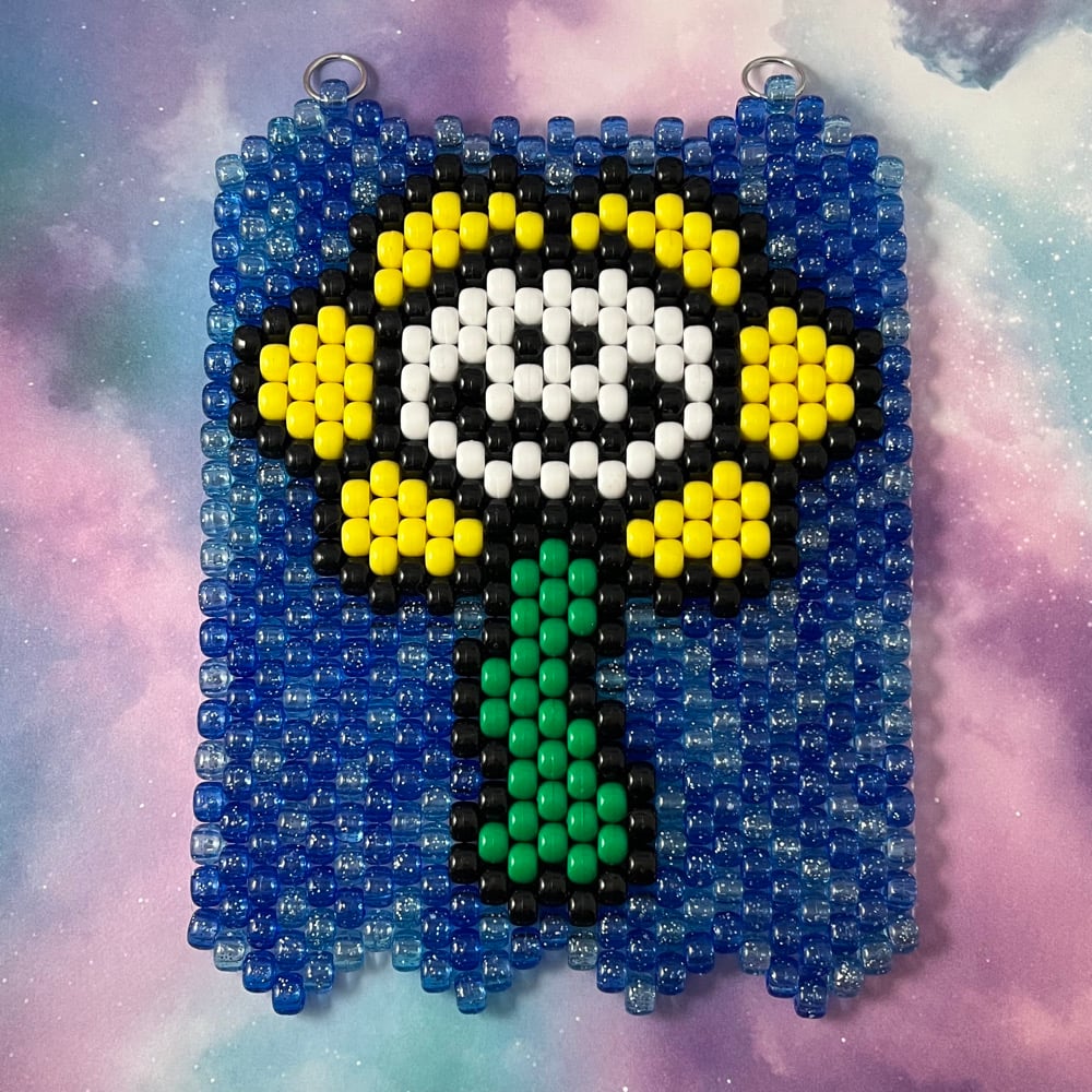 Image of Flowey Beaded Kandi Tapestry Flower