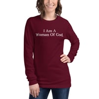 Image 4 of "I am A Woman of God" Long Sleeve Tee