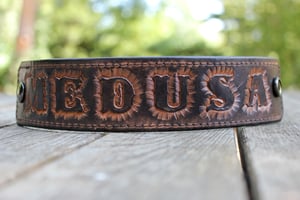 Image of Custom Tooled Leather Wrist Cuff - One of a Kind