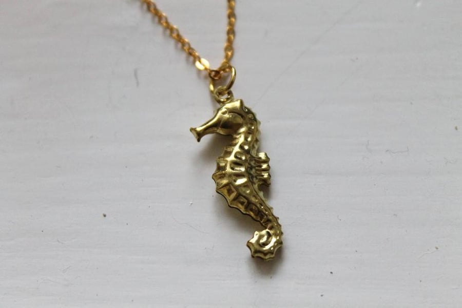 Image of Tiny Seahorse Necklace (ORIGINALLY $18)