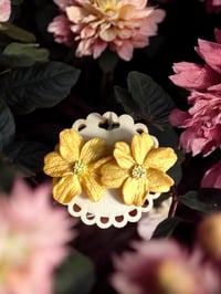 Image 1 of Gold Floral Studs