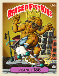 Image 2 of Peanut186 - Raised Fist Kid Trading Card/Sticker