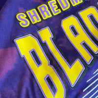 Image 3 of Shredmonton Mighty Bladers - Custom Reverse Tie Die T-Shirt 