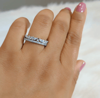 Image 1 of Wedding Band American Diamond Adjustable Ring  Copy