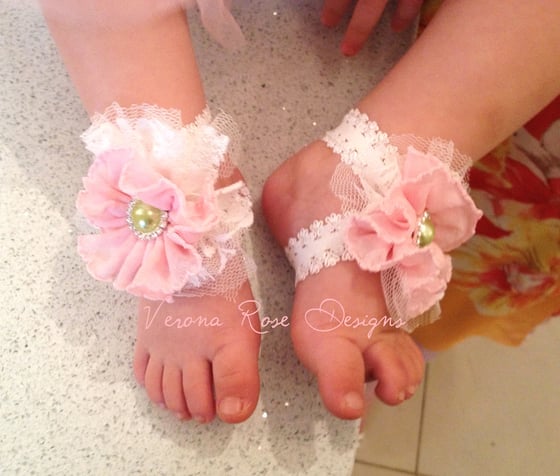 Image of FootBling - Barefoot Baby Sandals (Custom)