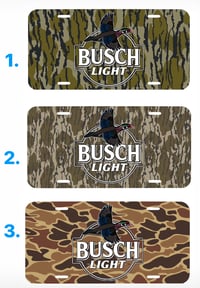 Busch Light Wood Duck Flying License Plate