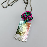 Image 2 of Capture Crystal + 'The Sun' Tarot Pendant