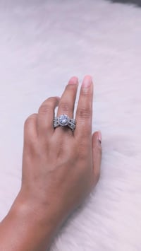 Image 4 of ADR4508_ Real Diamond Ring Look Alike American Diamond Adjustable Ring