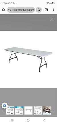 Image 3 of Overall Dimensions:Length: 96"Width: 30"Height: 29Lifetime 8 Foot Rectangle Folding Table