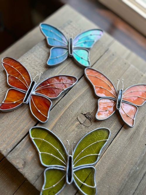 Image of Skinny Classic Butterfly - stained glass