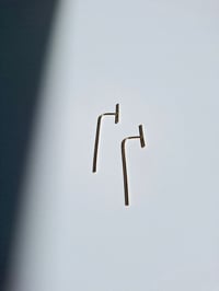 Image 1 of Gold filled double needle earrings 