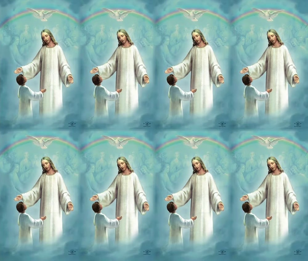 Child Meets Jesus Prayer Cards